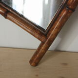 Square bamboo mirror 38x38cm