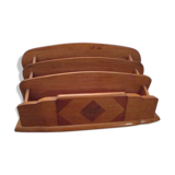 Large old wooden letter holder