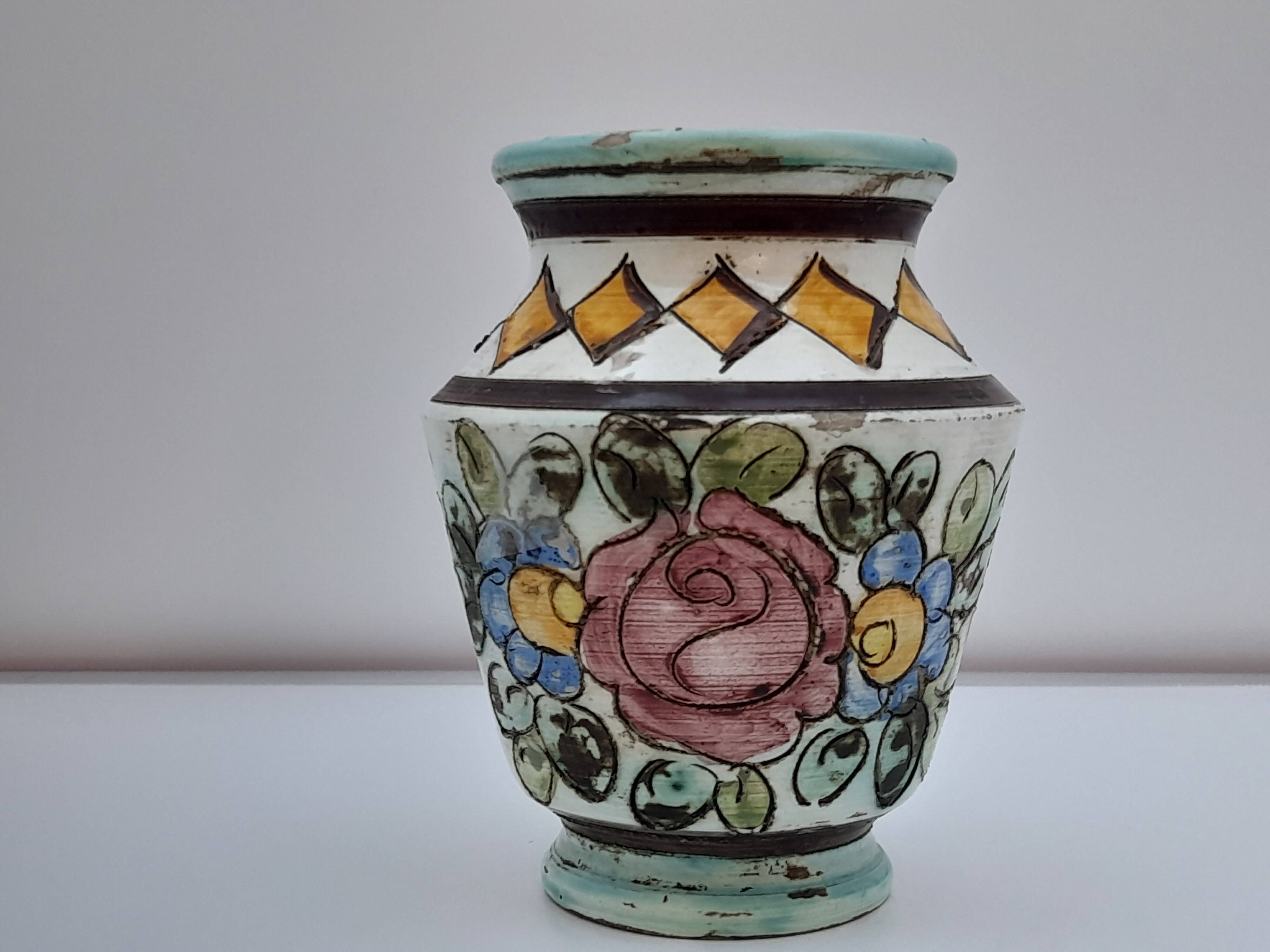 Small cerart earthenware vase