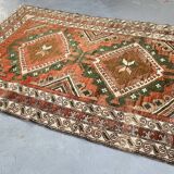 Vintage pure wool handcrafted oriental rug - 143cm x 208cm