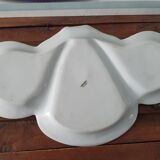 Flat, servant floral decorations in limoges porcelain