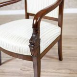 Antique Biedermeier Mahogany Armchair, 1890s