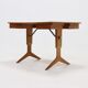 Height adjustable birch and brass partner desk 1960s