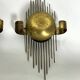 Ensemble de trois appliques en métal doré du milieu du siècle. Italie années 1950