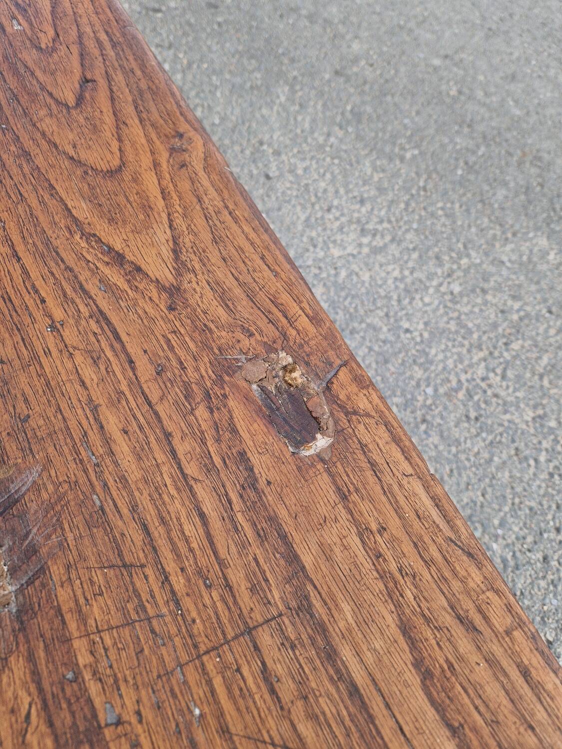 Solid oak bench