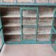 Burmese teak showcase with original blue patina