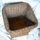 Vintage pot cover in rattan and bamboo 1980
