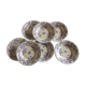 Set of 7 soup plates earthenware of Sarreguemines circa 1870 décor thorns