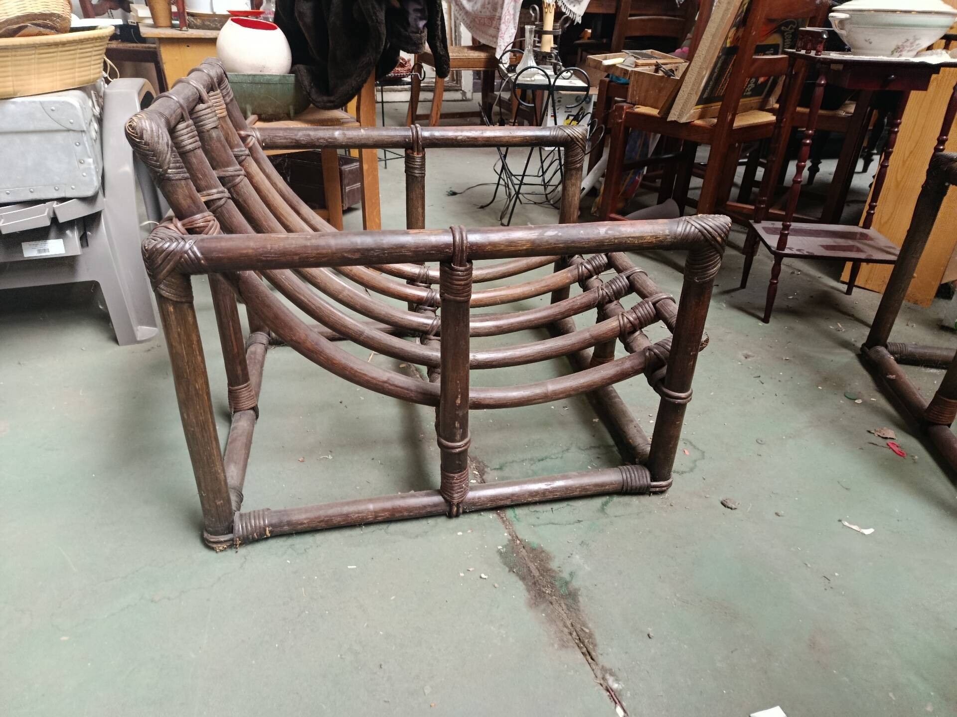 Rattan armchair
