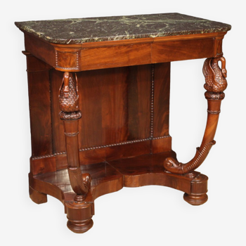 Antique Charles X console in mahogany from 19th century