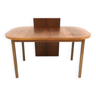 Scandinavian walnut dining table, Sweden, 1960s