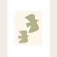 Painting on paper - Birds - sage green - signed Eawy
