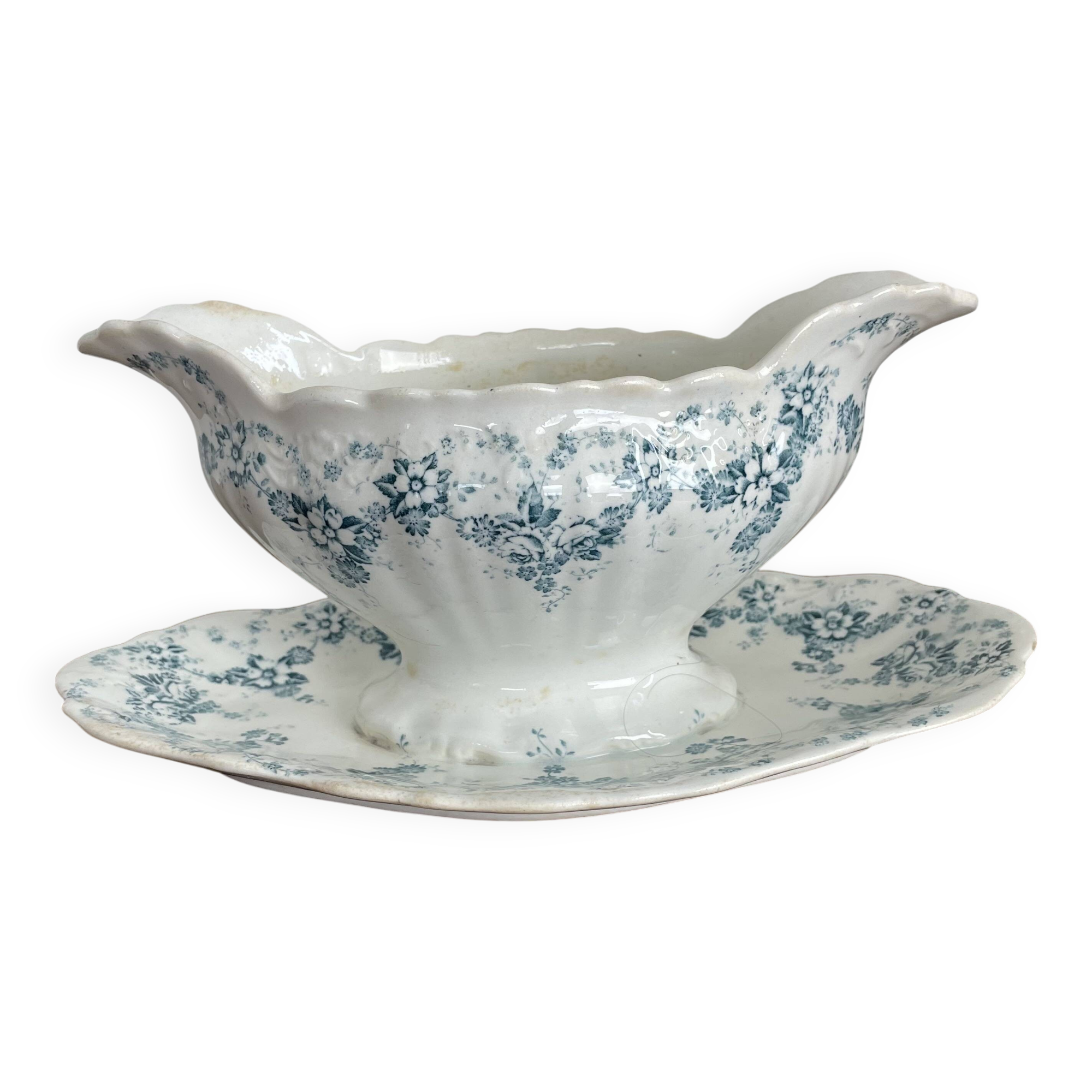 Maastricht earthenware sauce boat, Clara model