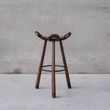 Brutalist Mid-Century 'Marbella' Bar Stool (2 Available)