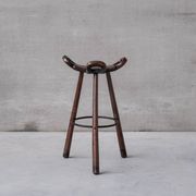 Brutalist Mid-Century 'Marbella' Bar Stool (2 Available)