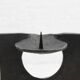 Brutalist cast iron candlestick