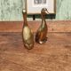 Pair of golden brass ducks