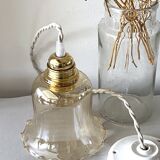Amber “bell” pendant light