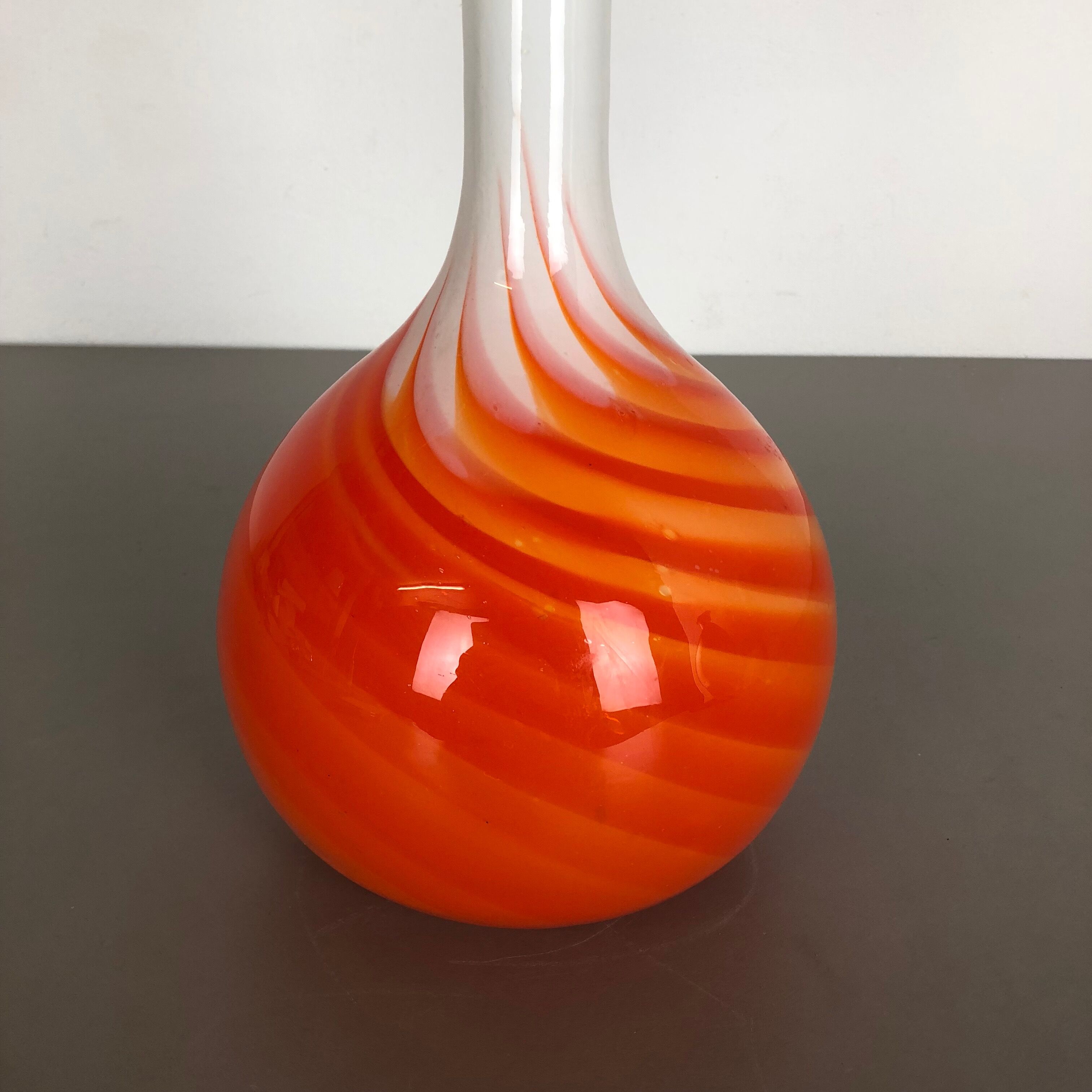 Pop Art "Flame" opaline Florence vase, 1970s, Italy