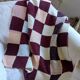 Plaide patchwork tricoté main