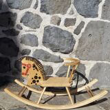 Wooden rocking horse