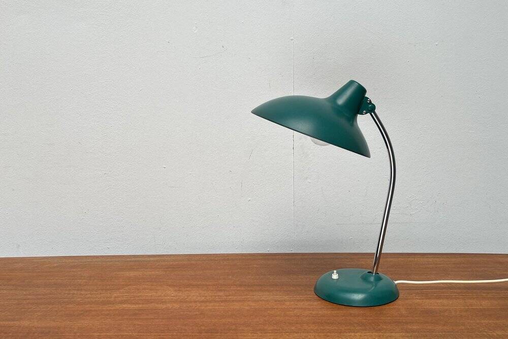 German green table lamp 6786 from the mid-century by Christian Dell for Kaiser Idell, 1960s.