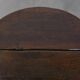 Antique English drop-leaf joint stool made of oak from the 18th century
