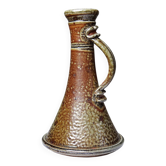 Vintage candlestick or soliflore in glazed stoneware signed Le Don.