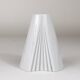 Geometric white porcelain vase Op Art Ambrogio Pozzi Rosenthal, Germany, 1980s
