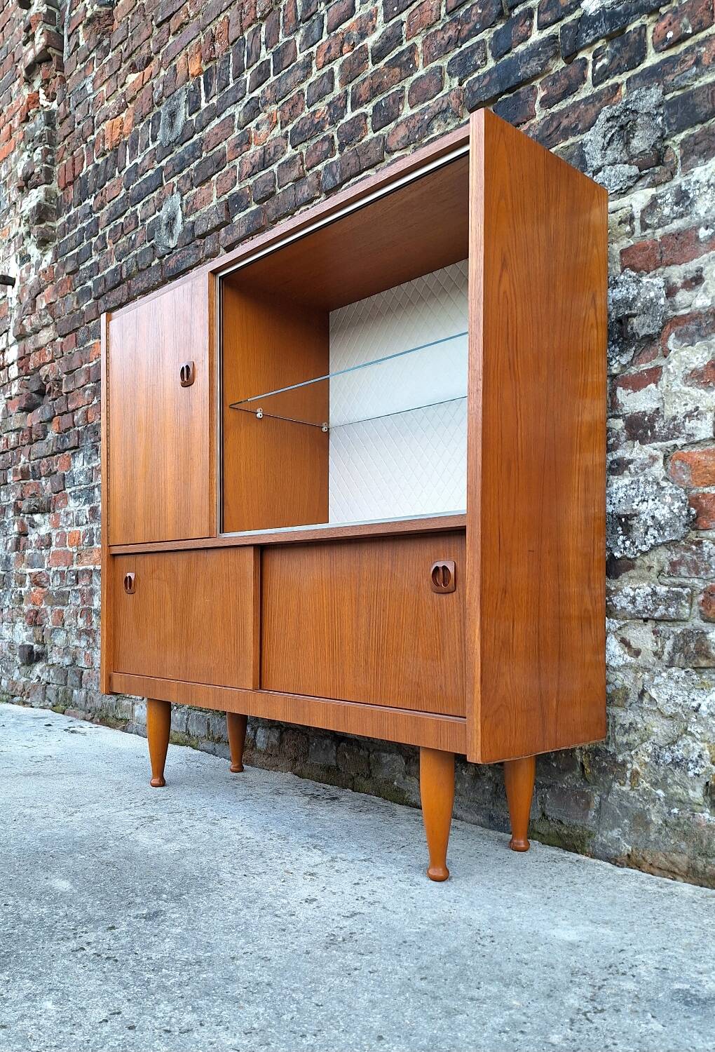 Vintage sideboard, antique bar cabinet, bookcase