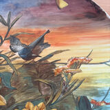 Round plate Montereau painted and signed L Pierson 1887