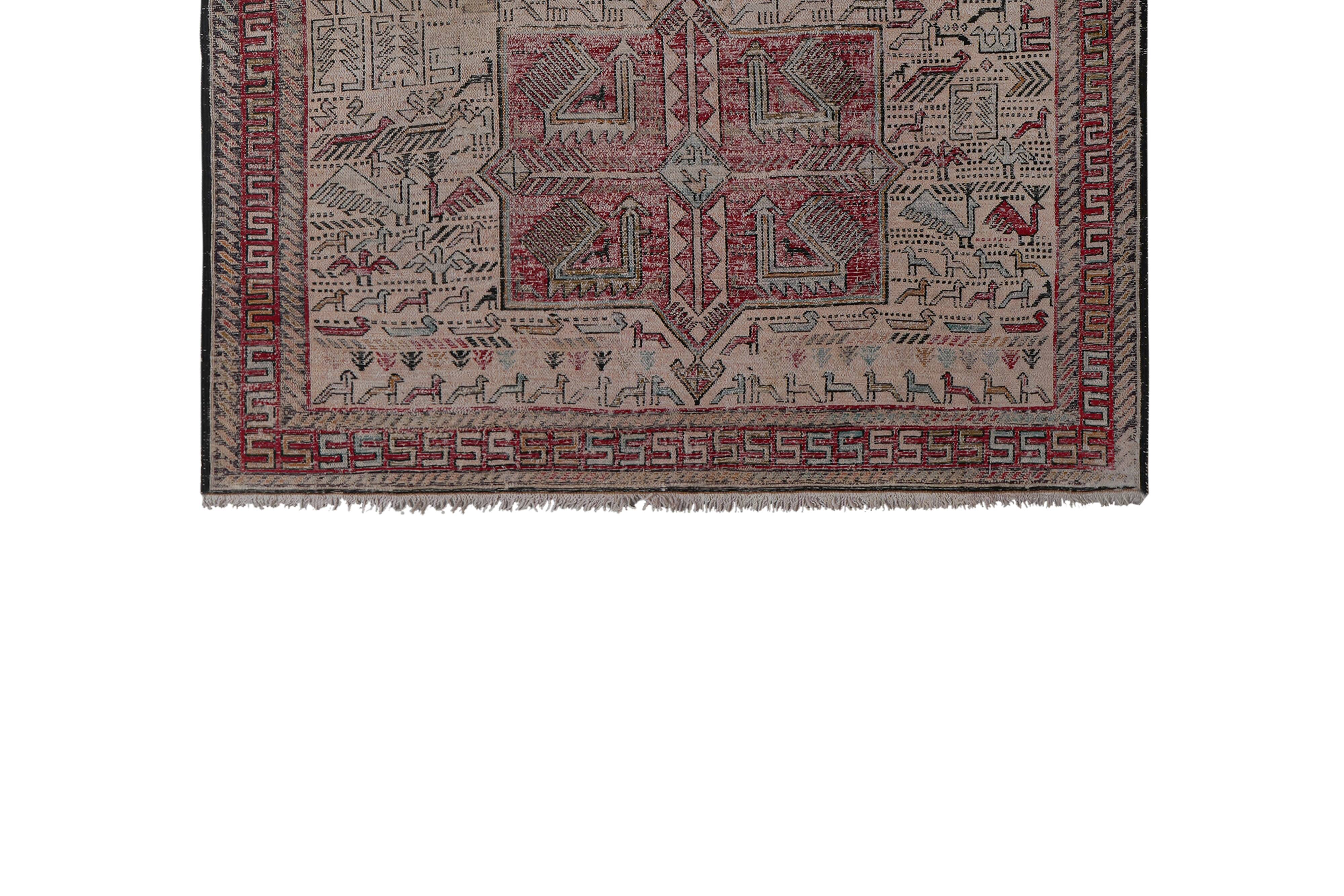 Vintage Turkish Oushak Handwoven Rug 123x183 cm