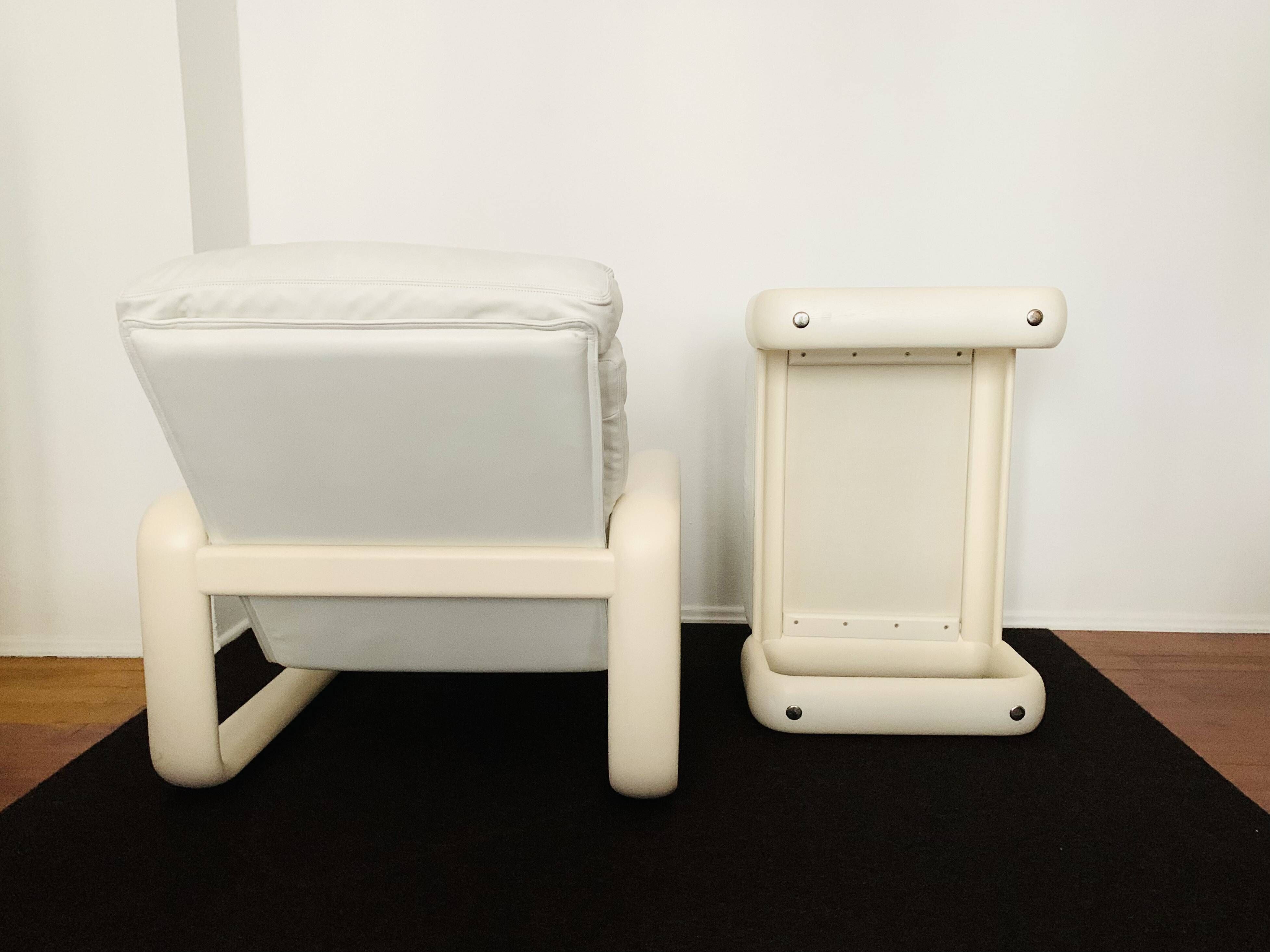 Hombre Leather Chair & Ottoman by Burkhard Vogtherr for Rosenthal
