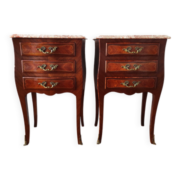 Pair of Louis XV style bedside tables