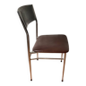 Skaï and bi-color chrome chair
