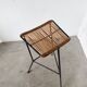 Wicker and metal stool Dennis Lennon 1950