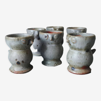 Enamelled stoneware chicks
