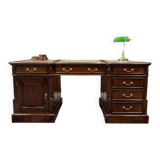 Classic English Desk with Green Inlay