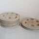 8 snail plates sandstone from the marsh France