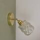 Vintage molded glass globe wall light
