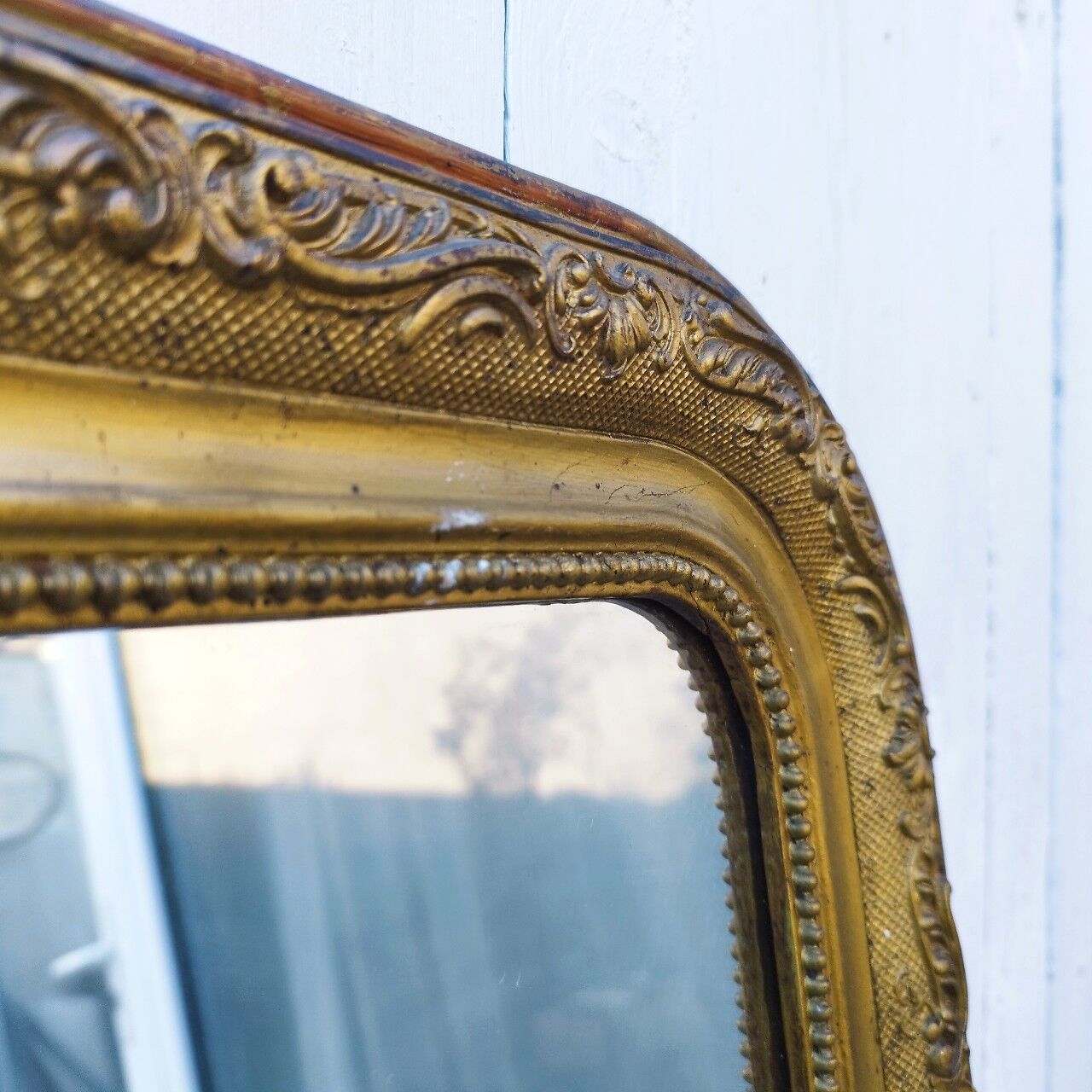 Mirror style Louis Philippe vintage gilded wood