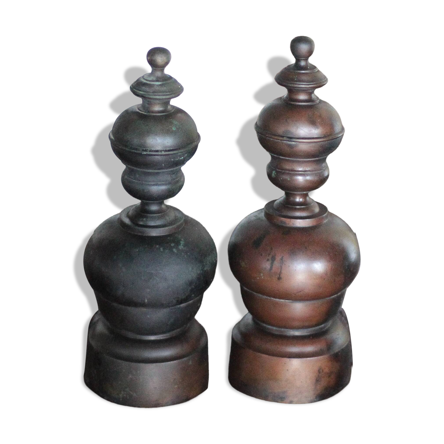 Vintage chenets, pair of chenets, fireplace accessory.