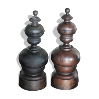 Vintage chenets, pair of chenets, fireplace accessory.