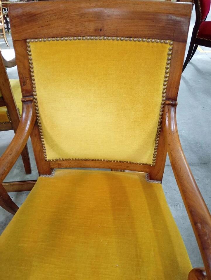 Paire de fauteuils d’époque Empire-Restauration en acajou