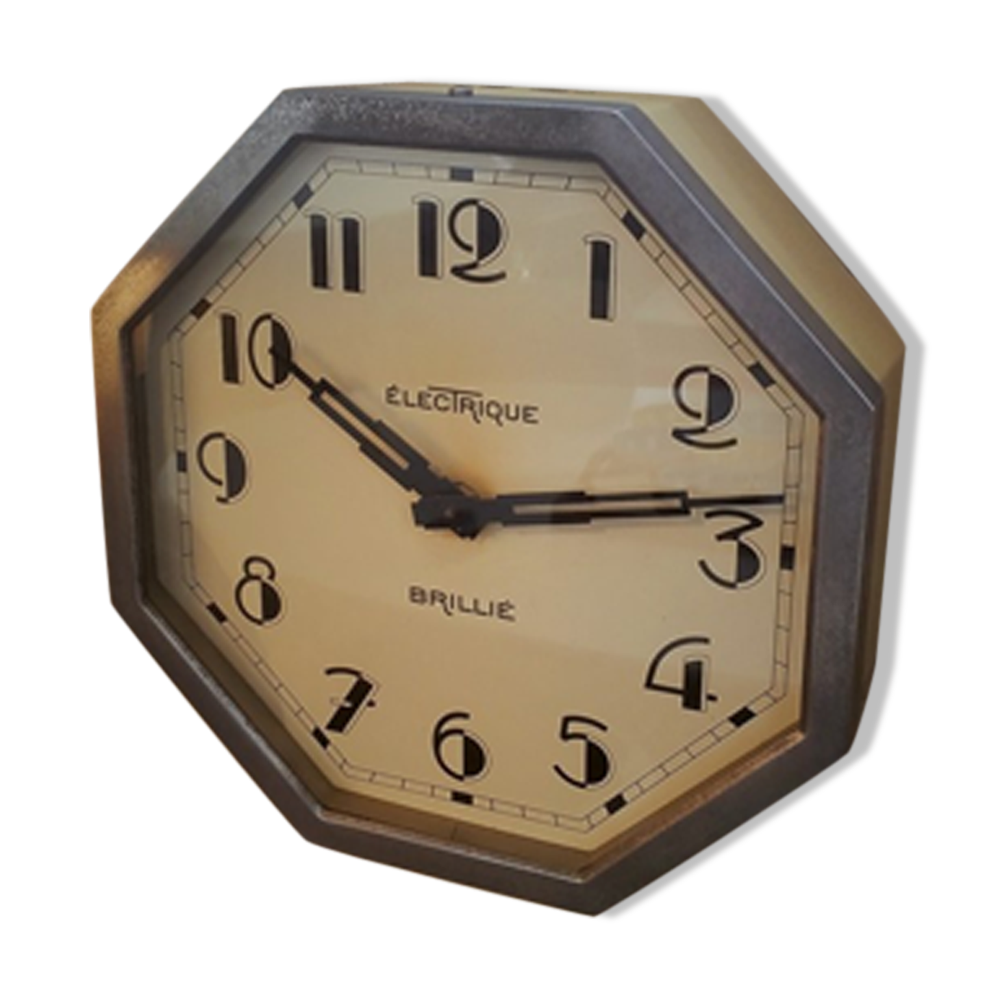 Industrial clock brillie era art deco
