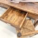 Authentic French farmhouse table from 1890 in solid oak with two drawers.