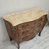 Louis XV style chest of drawers in rosewood