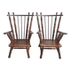 Pair of vintage brutalist armchairs from the 1970s.