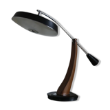 Fase black desk lamp from the 50s with reflector