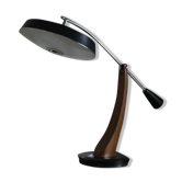 Lampe de bureau Fase noire années 50 avec réflecteur